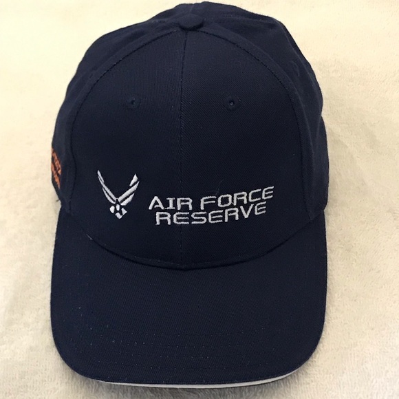 USA Crafted for U.S. Air Force Reserve Adjustable Navy Blue Ball Cap - Picture 2 of 14